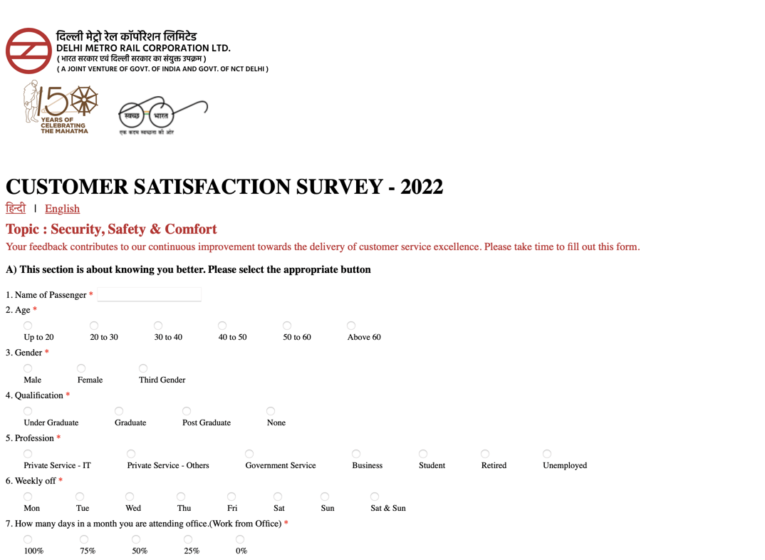 Dmrc Customer Satisfaction Survey 2022 Whats Good And Not So Good